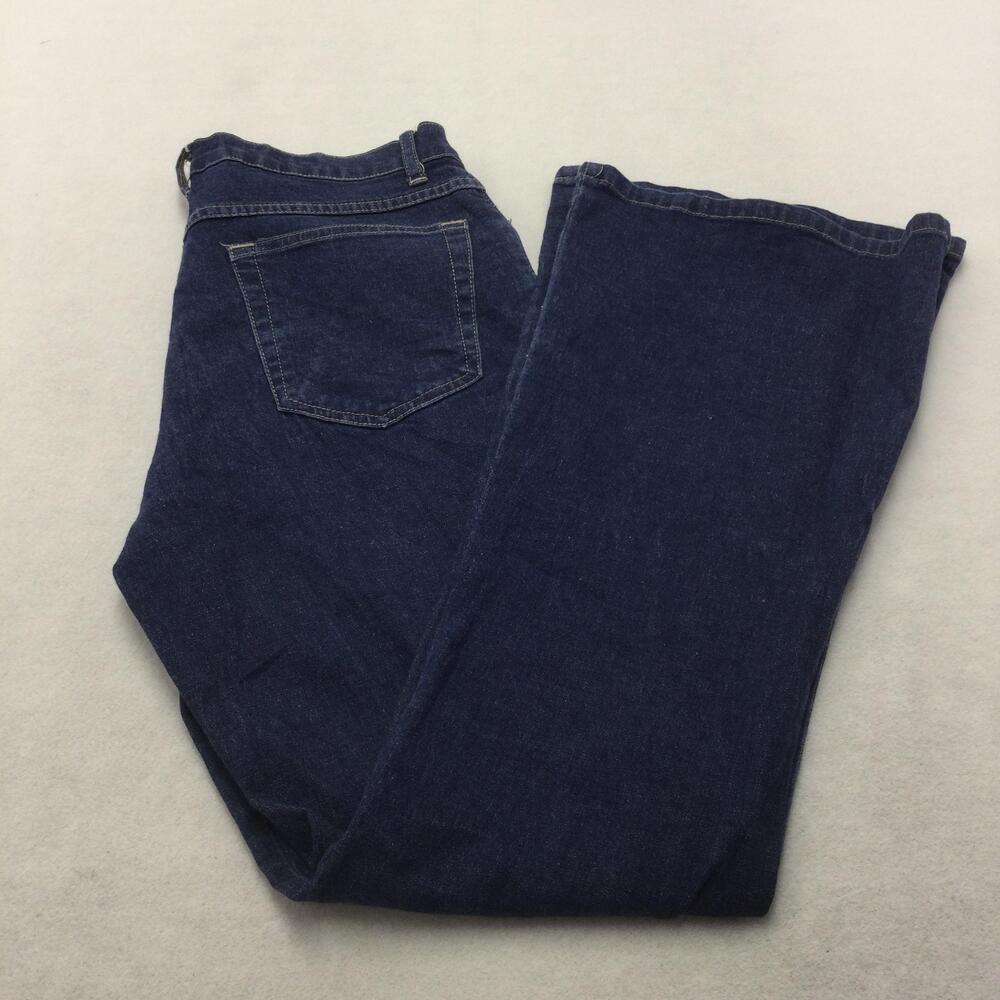 Old Navy Classic Flare Jeans Womens 16 Blue Dark Wash High Rise Stretch Denim